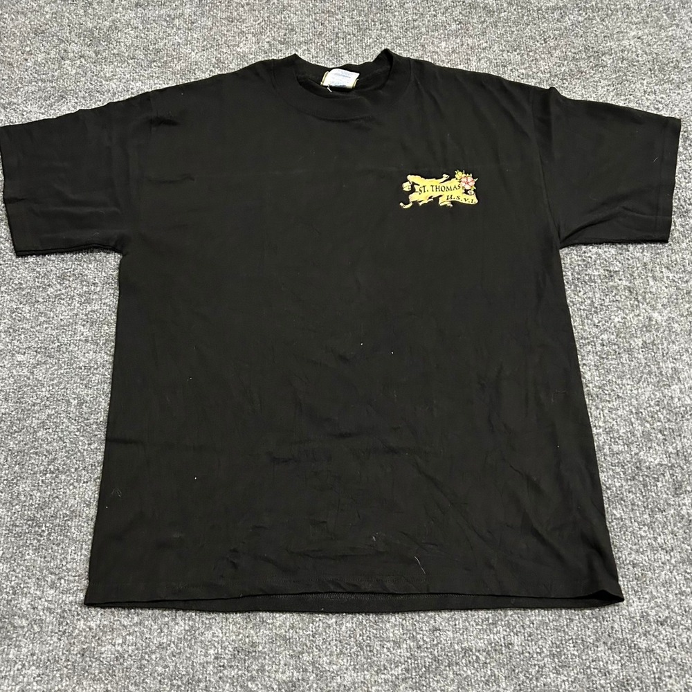Coastal Classics T-Shirt Mens Size L Black St. Thomas USVI Graphic Cotton Travel